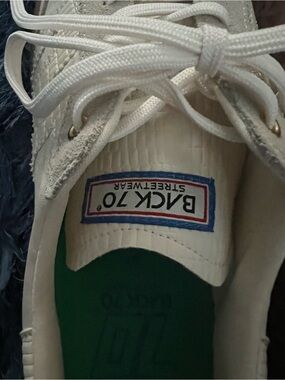 BACK 70 Streetwear White Lace-Up Sneakers for Women